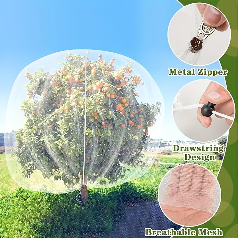Fruit Tree Protection Netting Zippered Professional Bird and Insect Protection for Fruits and Vegetables Reusable Orchard Netting