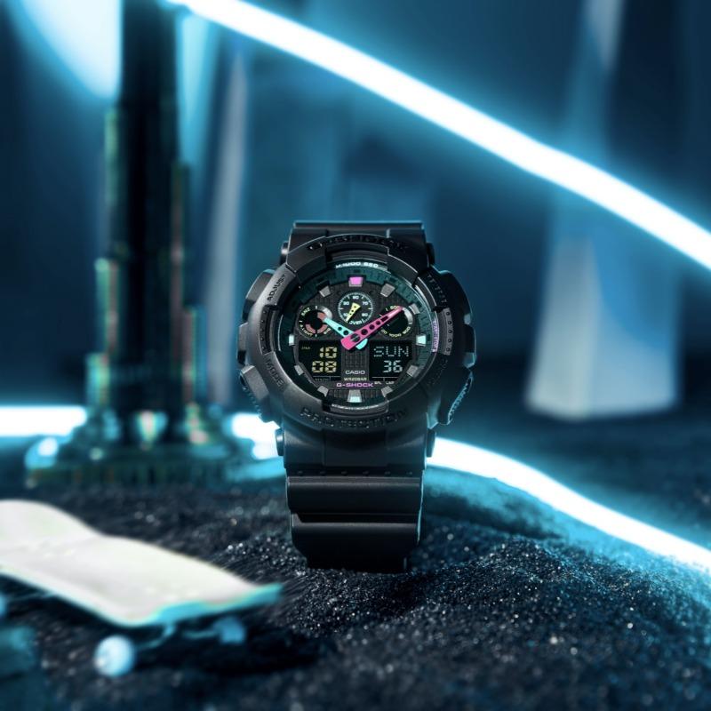 Casio Men's Resin 200M Water Resistant Digital Shock Resistant Quartz Watch GA-100MF-1A