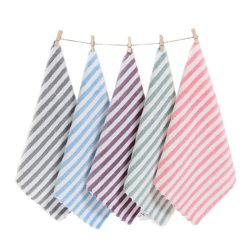 Warp-knitted Fine-striped Absorbent Kitchen Hand Towel
