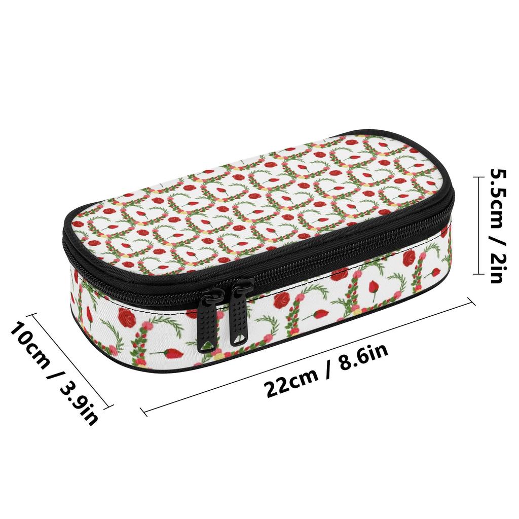 Pencil Bag Structured Wear Resistant Polyester Easy Open Zipper with Main Compartment Mesh Pocket and Pen Slots for Boys Girls