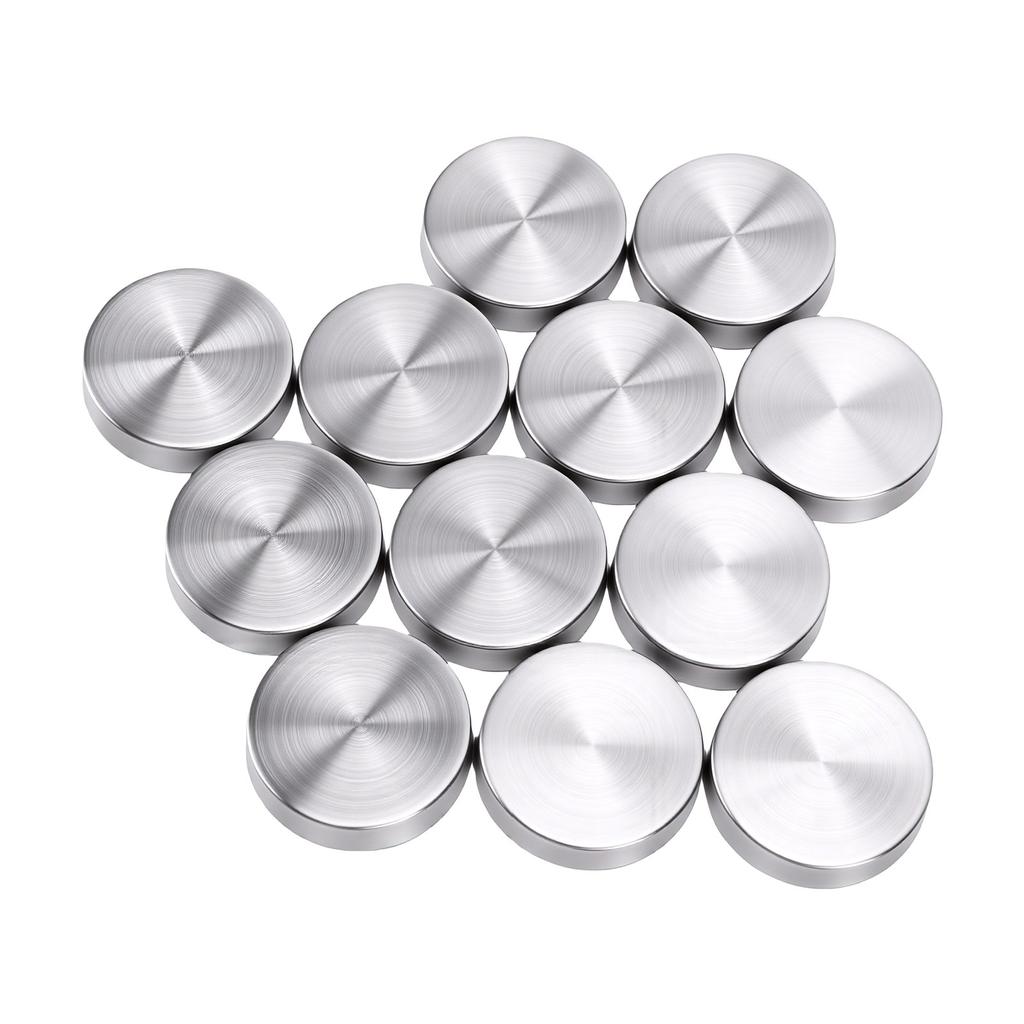 12pz Acciaio Inossidabile Specchio Chiodi Tappi Decorativi a Vite Acciaio Inossidabile 304 per Fissaggio Vetro Mobili