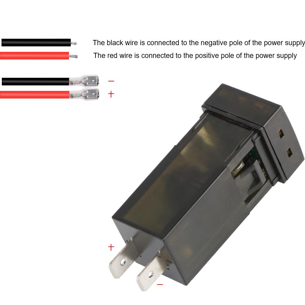 48W Voltmeter USB 18W + Type C 30W Fast car charger 12V-24V for toyota Power Socket Quick charging voltmeter Accessories