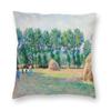 Claude Monet Printing Square Throw Pillow Cover Home Decor Printed World Famous Landscape Painting Cushion Cover For Living Room