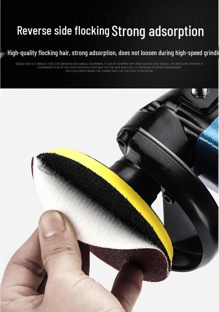 4-Inch Self-Adhesive Flocking Sandpaper Discs for Electric Drill & Angle Grinder – 100mm Polishing & Woodworking Tool.