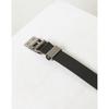 Daks Black Check Line Buckle Cowhide Automatic Belt Dbbe5e351bk
