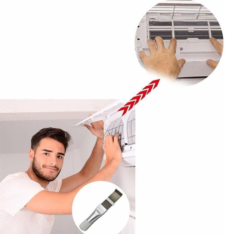 Stainless steel Fin Comb Radiator Condenser Cleaning Brush Air Conditioning Condenser Evaporator Fin Straightening Combing Tools