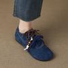 Women's Shoes Flats Casual Sneakers Round Toe Barefoot Woman Elegant Low Heel Stylish Trend Luxury High Quality Blue