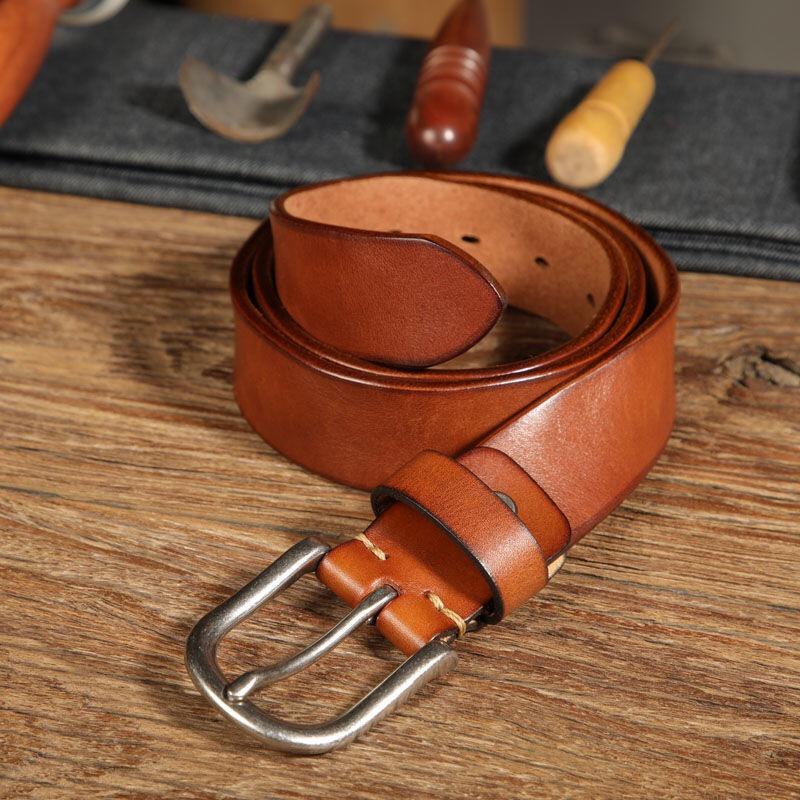 

Высококачественный ретро классический не выцветающий износостойкий сплав пряжка подкова повседневные мужские ремни джинсы для мужчин ковбойский ремень 125cm светло-коричневого