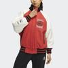 Adidas Originals Trefoil FW22 Allover Print Stand-Collar Hidden Zipper Jacket Women Jackets Red HS9512