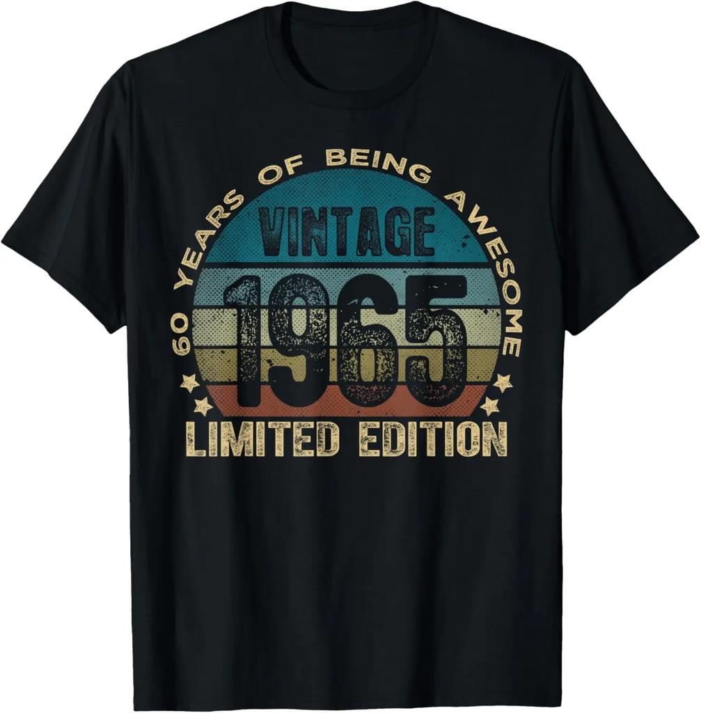 Vintage 1965 Limited Edition 60. Geburtstagsgeschenk 60-jähriger Mann Vintage T-Shirt Herrenbekleidung kann von Ropa Hombre angepasst werden