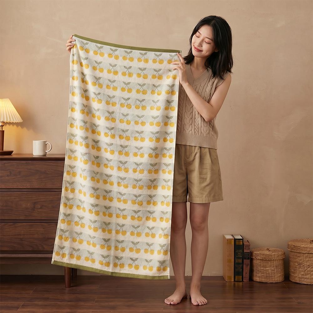 Colorful Polka Dot 100% Cotton Couples' Face Towel, Zero-Twist Yarn-Dyed, Thickened 110g, 35x75cm