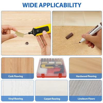 Laminate Floor Repair Kit Hardwood Floor Scratch Repair Set Floor Scratches Mending Tool with Hard Wax Tool DIY Manual Floor