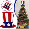 Patriotic Star Hat Tree Top, Red White Blue Christmas Tree Decoration, Independence Day Decoration Independence Day Party Supplies
