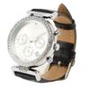 Women Watch Rhinestone Decoration Waterproof Leather Strap Round Dial Mechanical Watch for Outdoor
