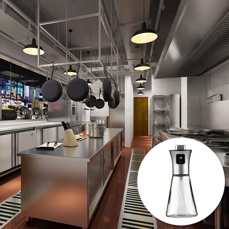 304 Stainless Steel Glass Oil Spray Bottle Large Capacity Pressurized Spray for Kitchen, BBQ, Grilling BPA Free, Triangular Design, Perfect for Olive