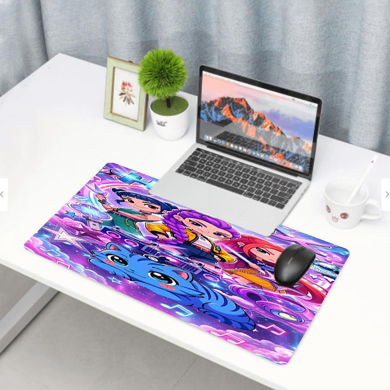 Podložka pod myš s potiskem KPop lovců démonů, protiskluzová podložka na plochu pro klávesnici, pro PC, notebook, hraní her, práci, denní použití, skvělý festivalový překvapivý dárek