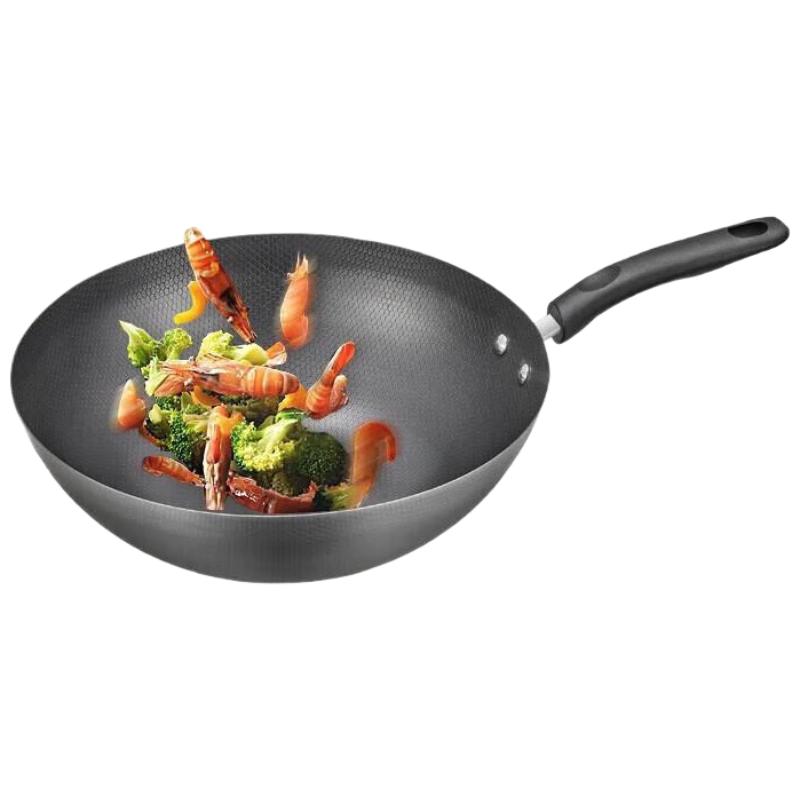SUPOR VC34RF02 Cast Iron Honeycomb Wok with Lid