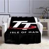 Motorcycle Isle of Man Tt Printed Blankets Flannel Warm Blanket Soft Cozy Blanket Travel Blankets Bed Linings Birthday Gift