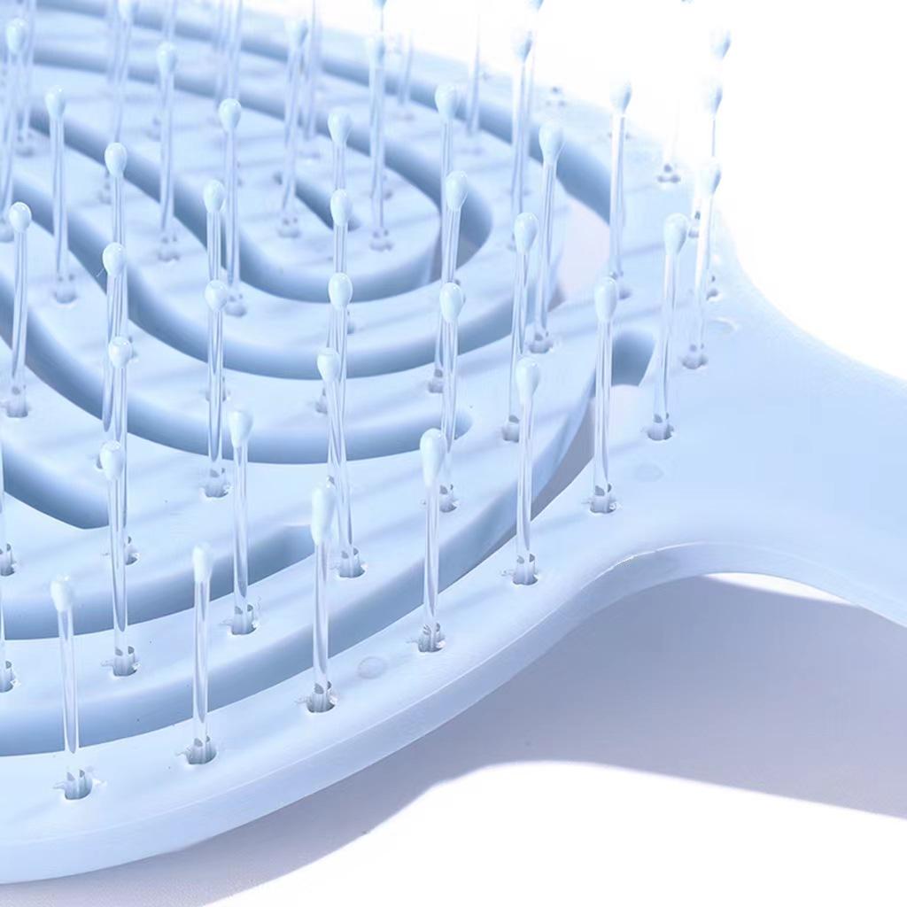 New Elastic Vent Hairbrush for Wet & Dry Use - Square & Round Detangling Styling Comb