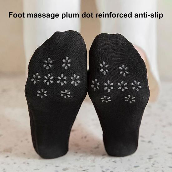 5 Paar Damen Spitzensocken Kurz geschnitten Flach Unsichtbar Hohe Absätze Füßlinge Einfarbige Hohe Elastizität Anti-Rutsch Schweißabsorbierend Schrumpffest