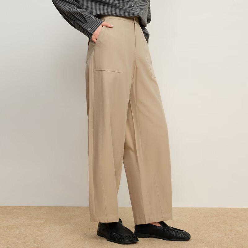Elva' Island Women's Retro Straight Wide-Leg Pants
