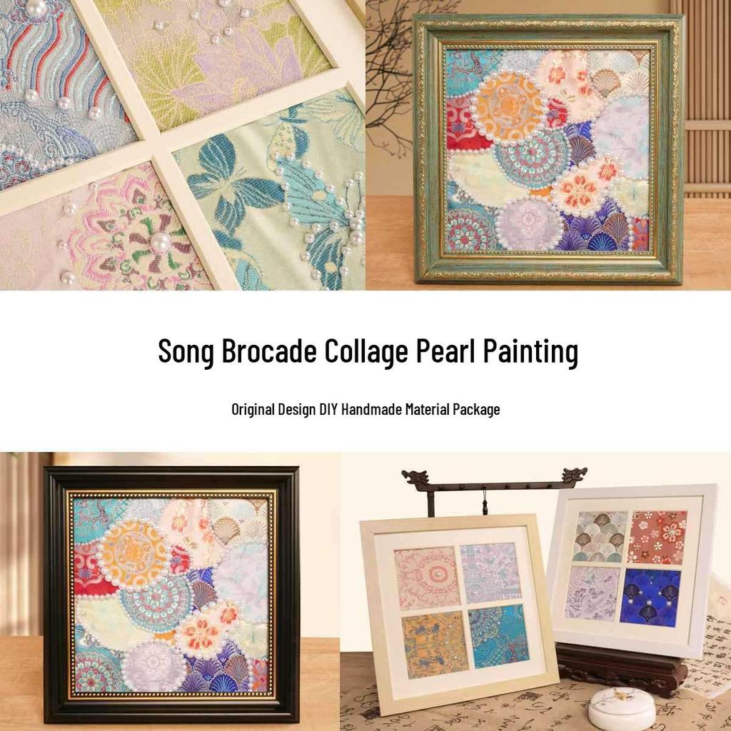 Song Brocade Patchwork Pearl Painting