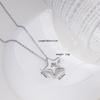 Simple Zircon Heart Star Water Drop Pendant Necklaces for Women Girls Fashion Accessories Stainless Steel Chain Jewelry Gifts