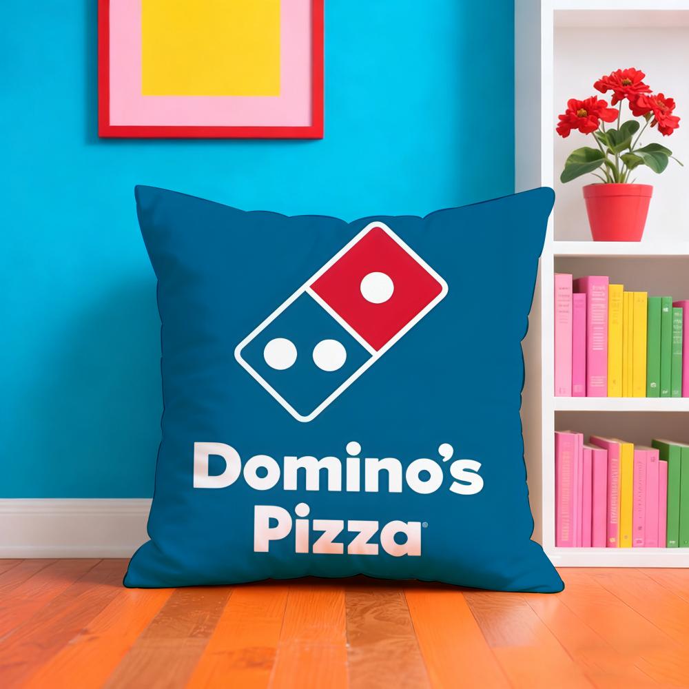 Ddominos Pizza Food Brand Pillow Case Pillow Case Plush Fabric Soft Double Sided Print Home Sofa High Quality Cushion