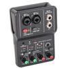 2 Channels Audio Mixer USB 48V Phantom Power Compact Sound Mixing Console for Music Recording Home Karaoke Internet