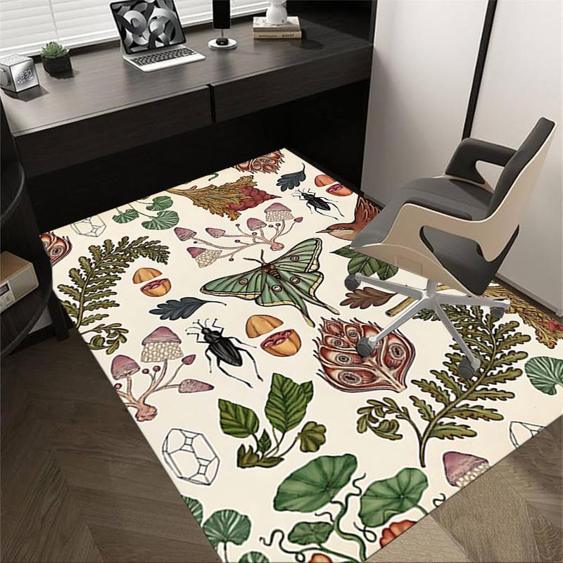 1PC Botanical Illustration Extra Large Non Slip Floor carpet, Office, family, bedroom, Studio   Large Area Rug Indoor Rugs, Vibrant Colors