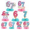 Baseball Donut Ice 67 themed Birthday Disposable Paper Tableware with Cups Plates Cake Topper Gift Bag Party Supplies