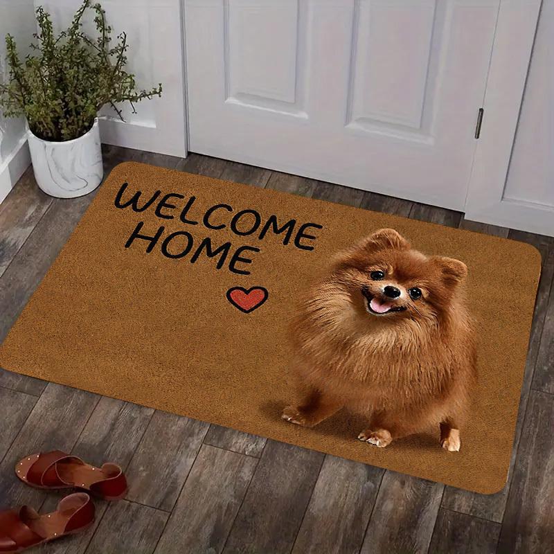 1Pcs Anti Fatigue Door Rugs, Cozy Puppy Print Waterproof Non-Slip Thick Cushioned Door Mat Heavy Duty Comfort Standing Mat for Door