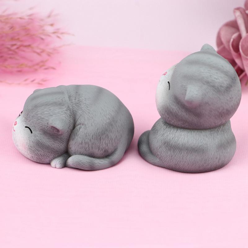 Nordic Creative Cat Figurines Modern Designer Computer Office Desktop Ornament Stress-Relief Gift Cartoon Cute Decoration