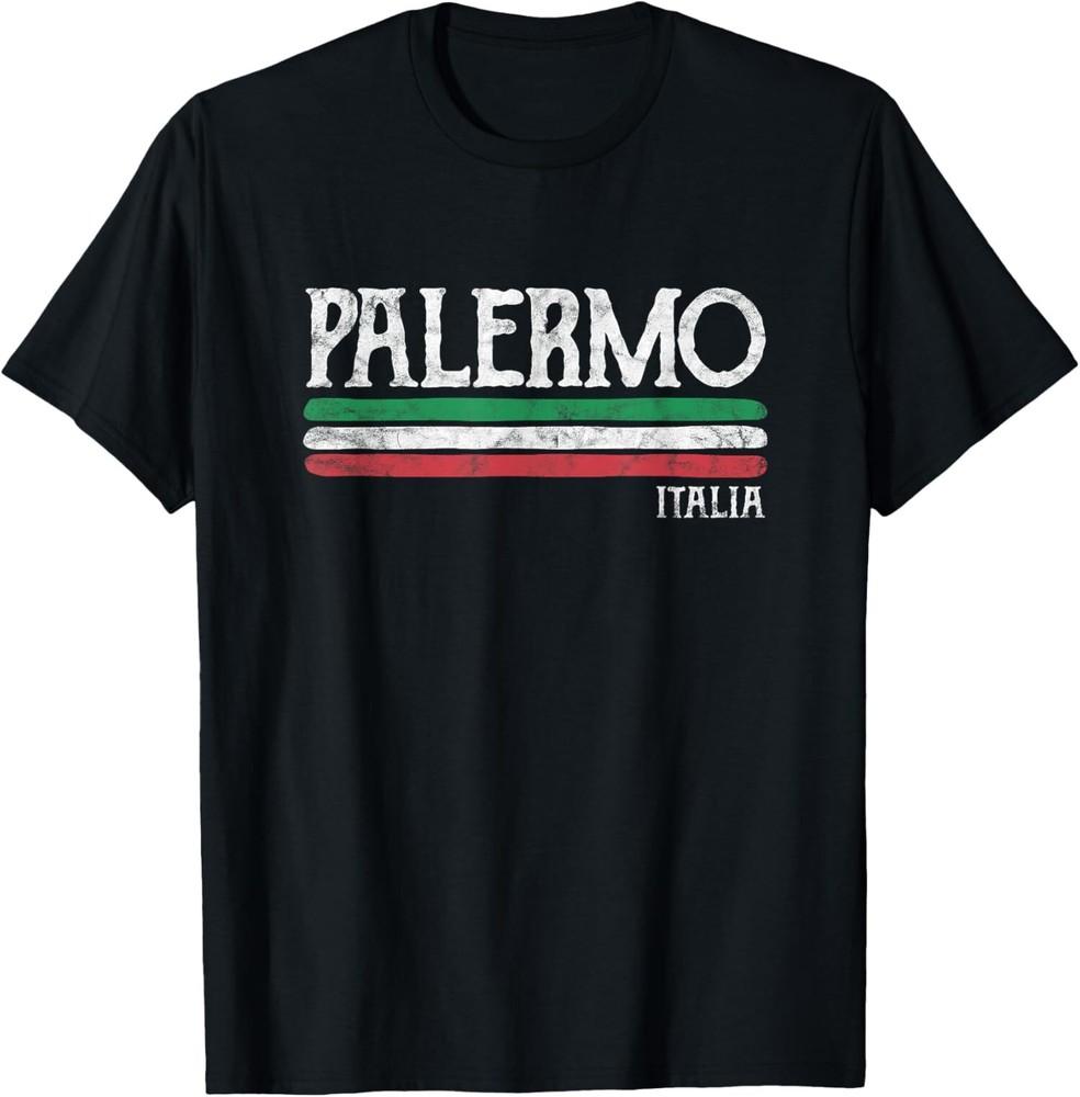 New Limited Vintage Palermo Sicilia Sicily Italy Italia Italian Souvenir T-Shirt Tops Tee