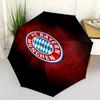 FC Bayern München Logo Print Automatic Umbrella, 8 Rib Iron Frame, Plastic Handle, Suitable for Outdoor Travel &Daily , Ideal Gift
