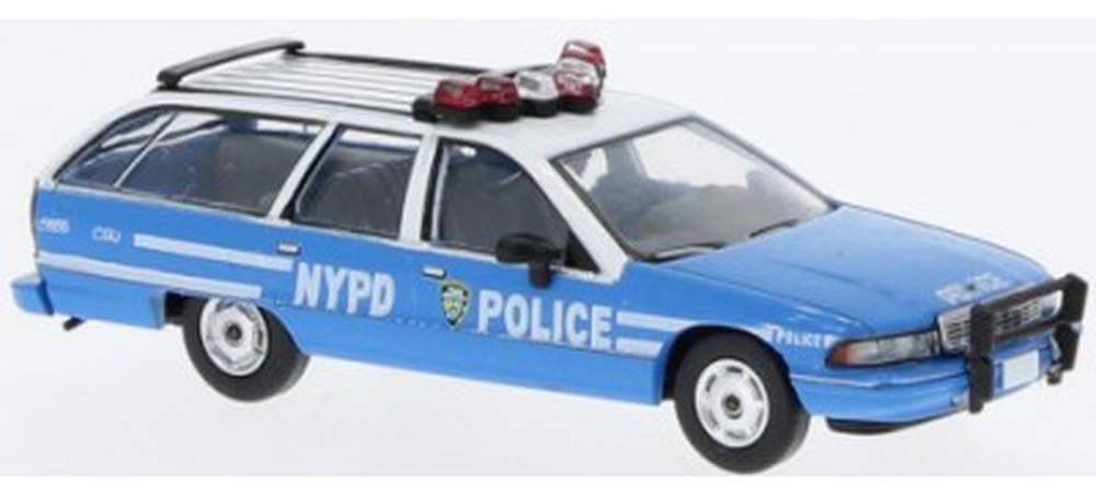 PCX87 Chevrolet Caprice Station Wagon NYPD Police Diecast Model Car HO Scale 1/87