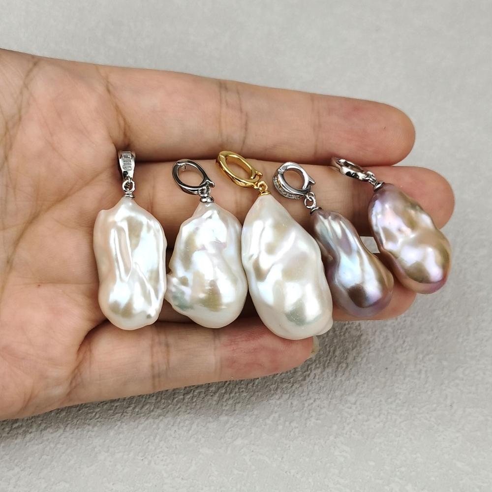 Best Selling Natural Freshwater Pearl 925 Sterling Silver Irregular Baroque Peal Pendant for Necklaces Earrings Jewelry Set