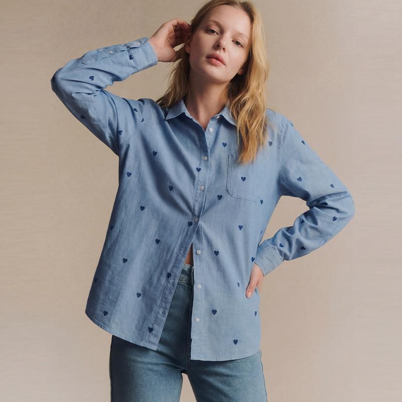 Long Sleeve Blouse Fall European Style S
