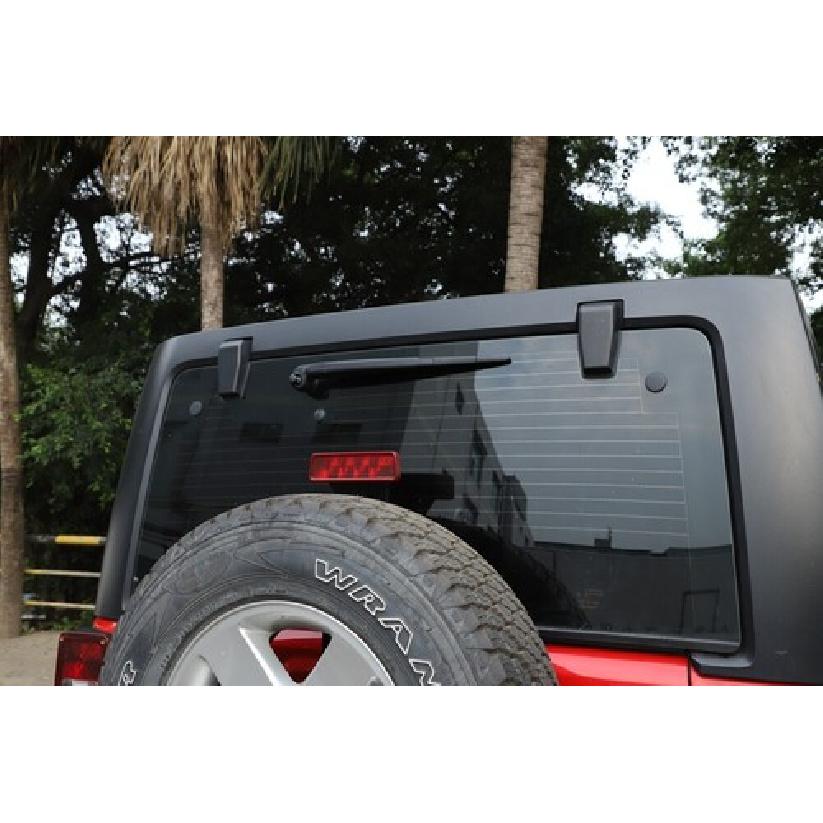 Rear Window Windshield Wiper Decor Cover Trim For Jeep Wrangler JK 07-17 Carbon