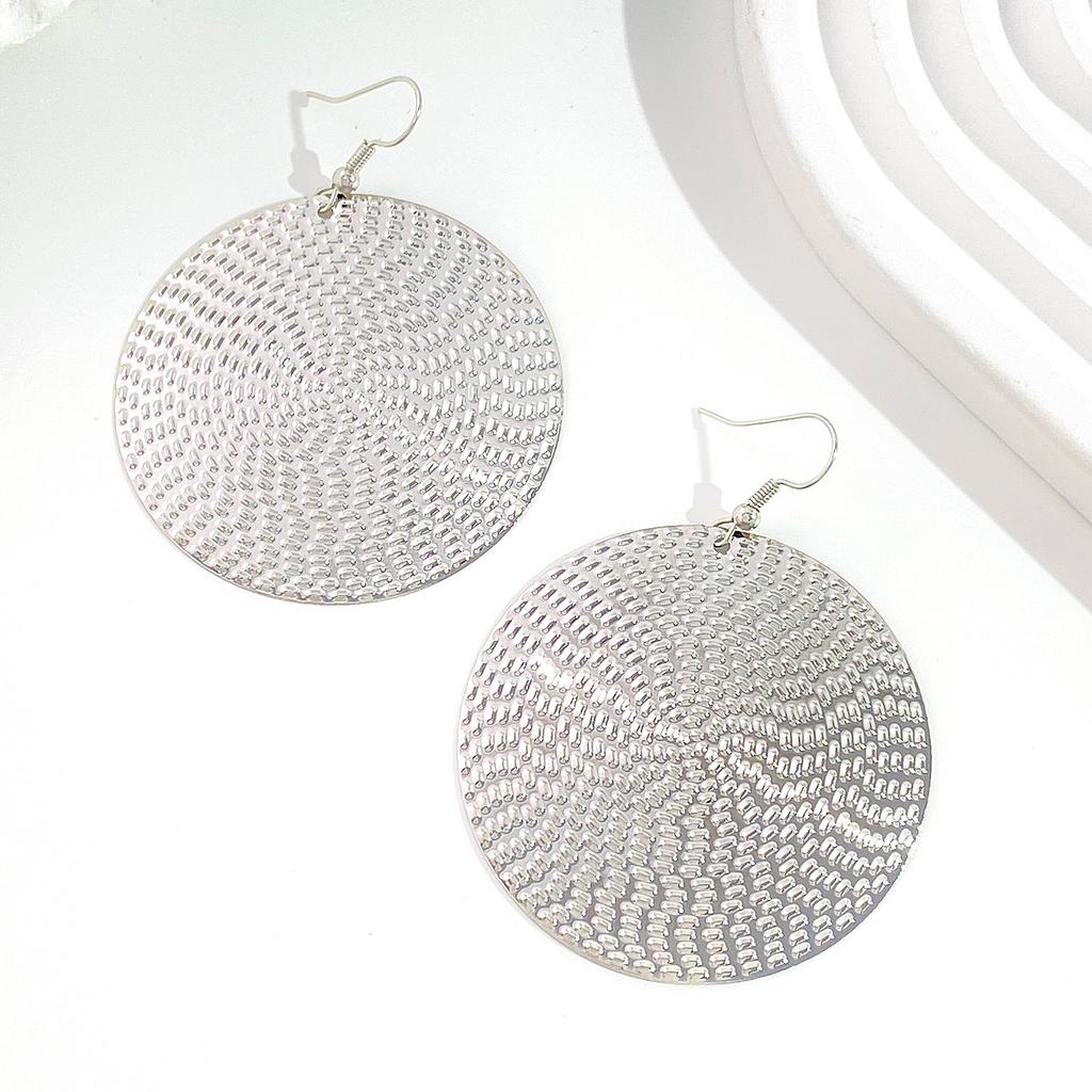 Disc large earrings European and American geometric ear hooks fashion exaggerated versatile earrings earrings