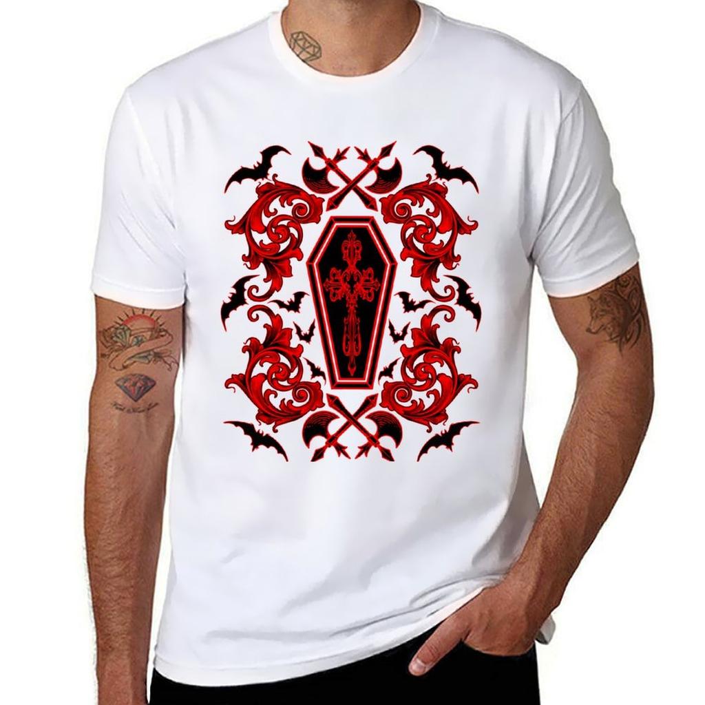 Gothic Vampire T-Shirt Athletic Fit Sports Short Sleeve Top