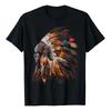 T-shirt with Native American Headdress Print