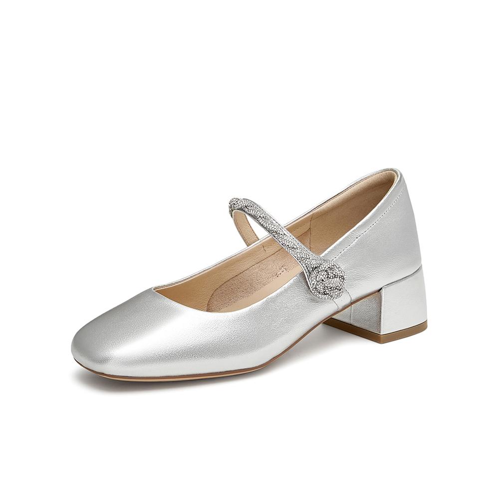TATA/He She 2024 Autumn Shopping Mall Same Style Shallow Mouth Feminine Mary Jane Shoes