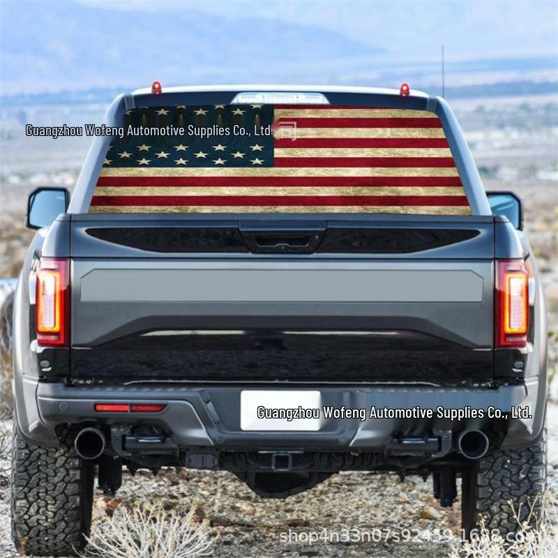 American Flag Rear Window Car Sticker for SUV, Sedan, Pickup - A163