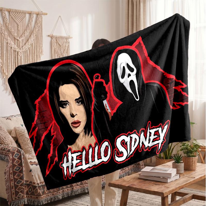 Warm Flannel BlanketScream Ghostface Soft Cozy Throw Blanket for Bedroom Couch