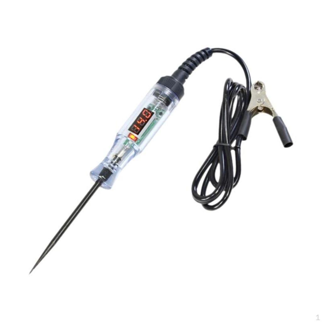 Automotive Test Light, Electronic Potential Tester Pen 12V/24V, Circuit Diagnostic Tool Spring Wire