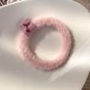 Autumn and Winter Plush Maillard Color Hair Rope Girl All-match Marine Belt Head Rope High Elasticity Basic Rubber Band Hair Ring