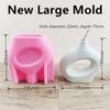 Nordic Striped Donut Cylindrical Vase Epoxy Resin Silicone Mold Circular Ring Donut Vase Concrete Cement Gypsum Silicone Mold