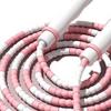 Segmented Jumping Rope Adjustable Untangled Beaded Flexible PP Plastic Jumping Rope for Kids Pink