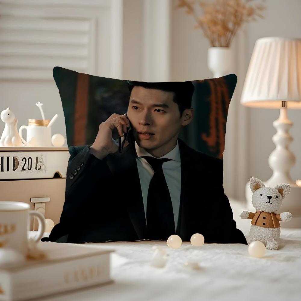 Hyun Bin Actor Cushion Cover Pattern Printed Pillowcase For Living Room Sofa Cushion Cover & Bedroom Decor